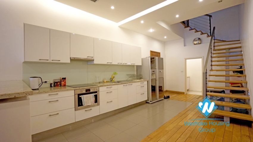 Two bedroom duplex apartment for rent with Hoan Kiem lake view